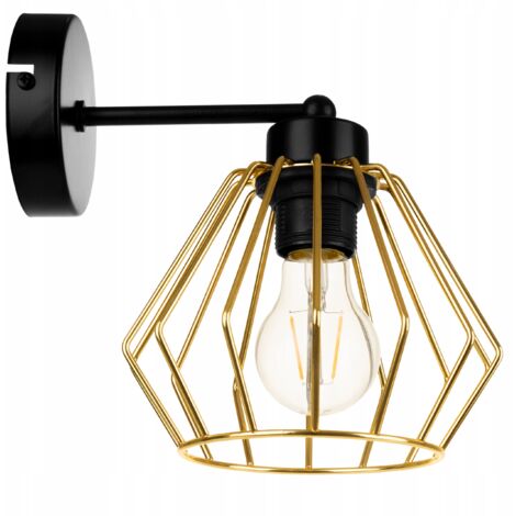 GOLDENE WANDLEUCHTE, LED-DRAHT-DECKENLEUCHTE