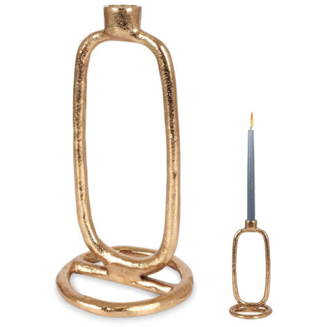 Goldener Aluminium-Kerzenständer 24 cm