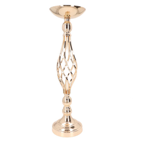 Goldener, gedrehter Kerzenständer aus Eisen, elegante Hochzeitsdekoration, dekorativer Tischkerzenhalter