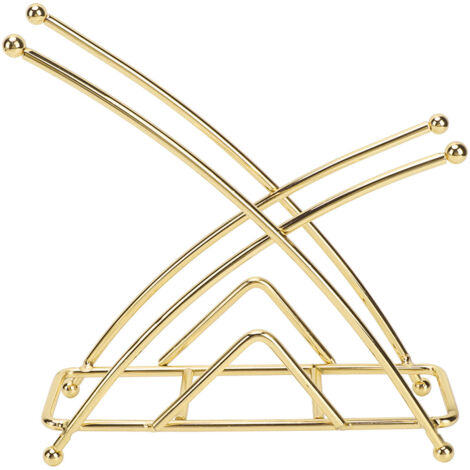 Goldener Handtuchhalter aus Schmiedeeisen, elegantes X-Design für Hotel und Zuhause, stabile vertikale Halterung für Handtücher und Taschentücher.