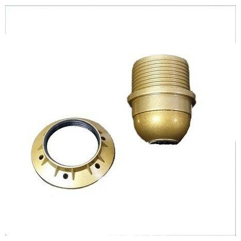 Goldener Lampenhalter mit Scheibe E27 EDM 44037