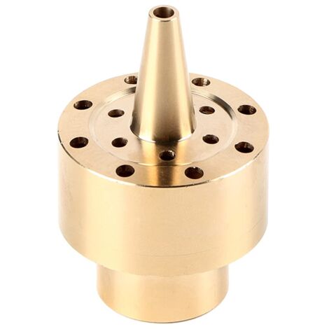 Goldener Messing-Sprühkopf für Gartenbrunnen, Teich, Nebelzubehör, 1/4 Zoll