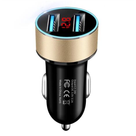Goldener und silberner USB-Autolader, 2er-Pack, USB, PD & QC 3.0, für iPhone 11, 12/13 Pro/14 Pro Max/12 Mini/SE 2020 2022 XR XS X 8 7/8 Plus, XS Max, Charger V