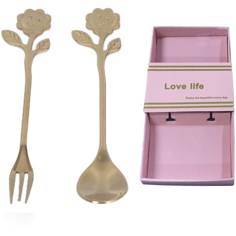 Goldenes Löffel- und Gabelset – Elegantes, hochglanzpoliertes Design – Ideal für Zuhause oder als Geschenk
