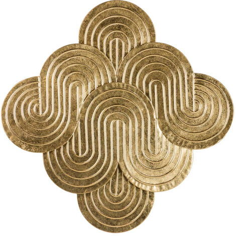 Goldenes Metall-Wandornament 78X3X80 Cm