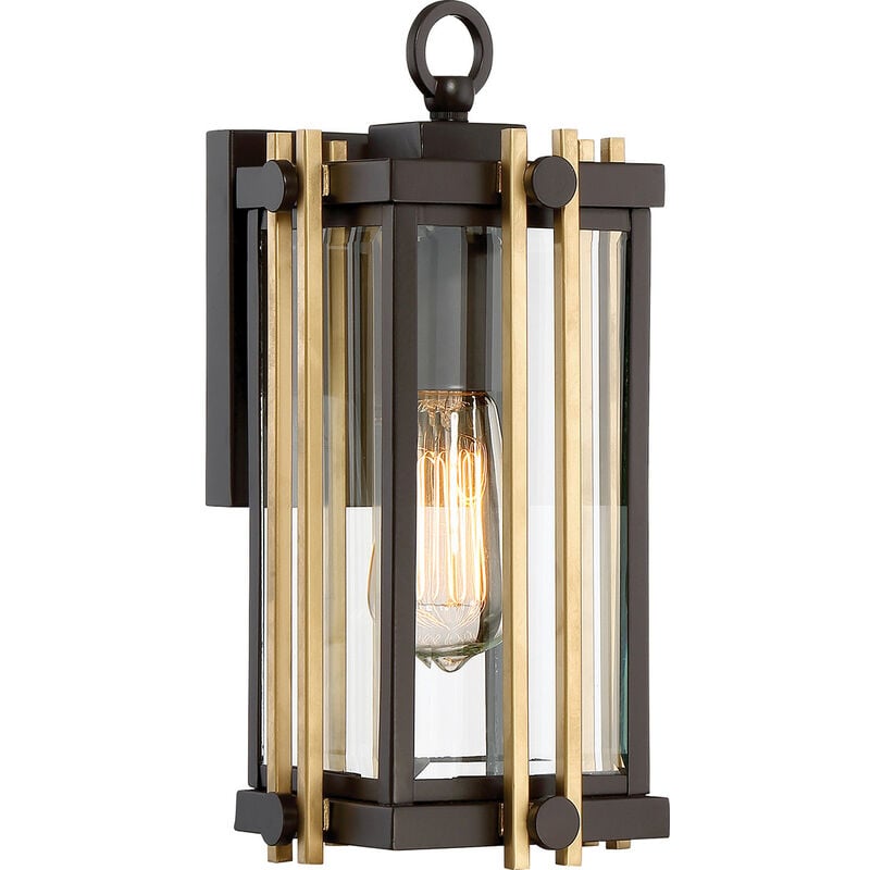 Goldenrod - 1 Light Small Wall Lantern - Bronze Finish, E27 - Elstead