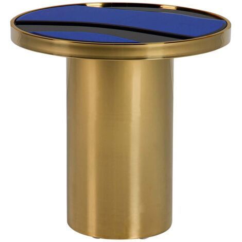Goldfarbener Beistelltisch aus Edelstahl 55 x 53 x 55 cm