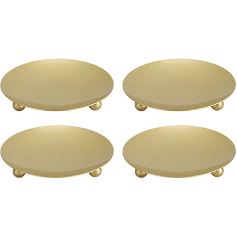 Goldfarbenes Metall-Kerzenständer-Set, 4-teilig, stabile Füße, großes Fassungsvermögen, goldener Kerzenständer für Schlafzimmer, Büro, Café