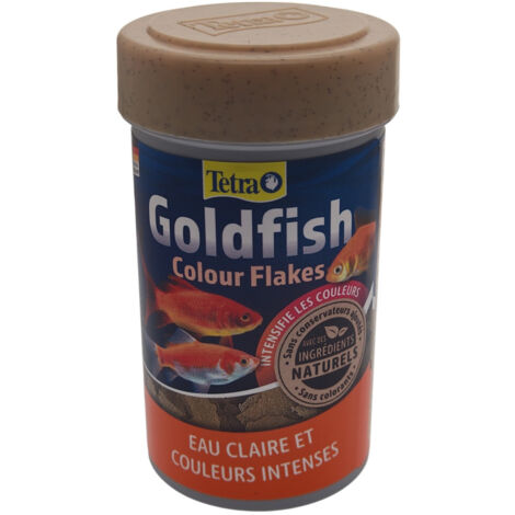 Goldfish Flocons couleur 20g - 100ml Aliment complet pour les poissons rouge - Tetra