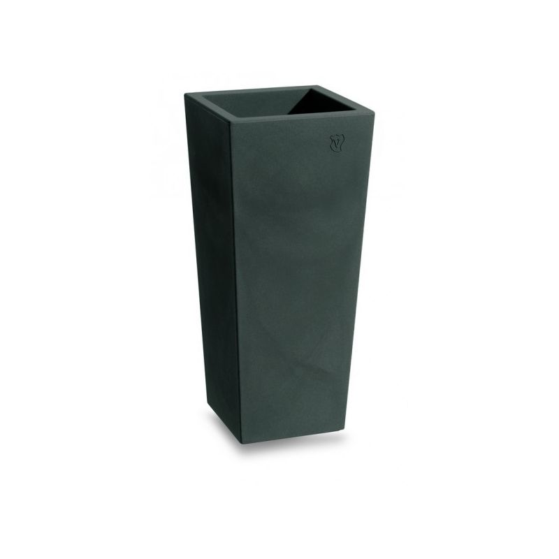 Vase haut carré Genesis Gris tourterelle - 100 cm - Gris tourterelle