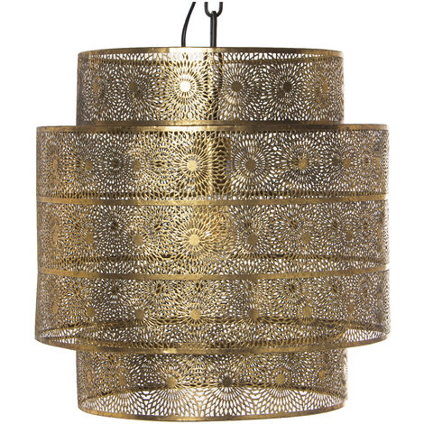 Goldmetalldecke, 1x27, max.60w ° 39x39cm, Kabel: 95 cmpour Alle Stile, um dem Haus eine Note zu verleihen