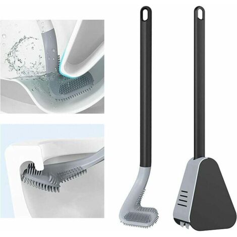 Golf WC-Bürste aus Silikon mit langem Griff WC-Bürste Badezimmer WC-Bürste und Halter