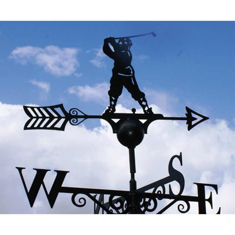 Golfer Weathervane - Solid Steel - W61 x H88 cm - Black