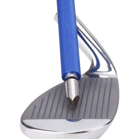 Golfschläger-Groove-Schleifer, Werkzeug zum Nachrillen und Reinigen von Chipping- und Eisenschlägern – für optimalen Retro-Effekt – für U- und V-Grooves, 1-teilig, blau