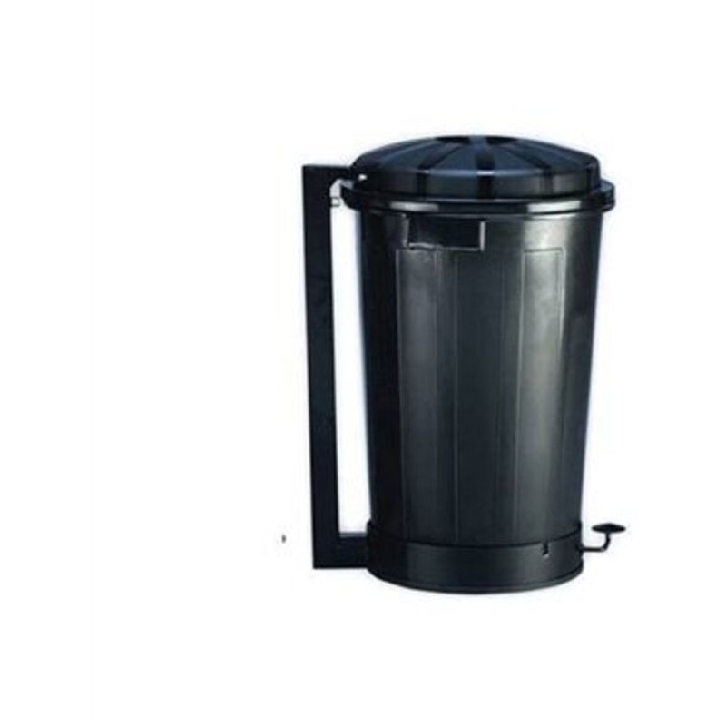 

Denox - Cubo de Basura con tapa y pedal Goliat 70 litros Blanco