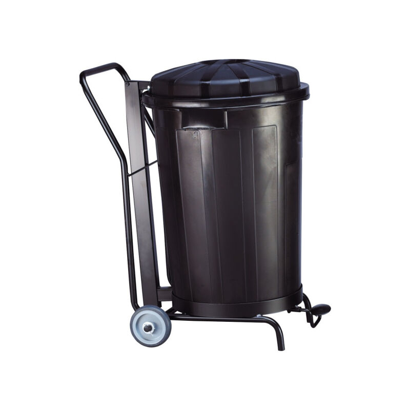 

Goliat 95 L Cubo Pedal con ruedas 680x515x830 mm | Negro