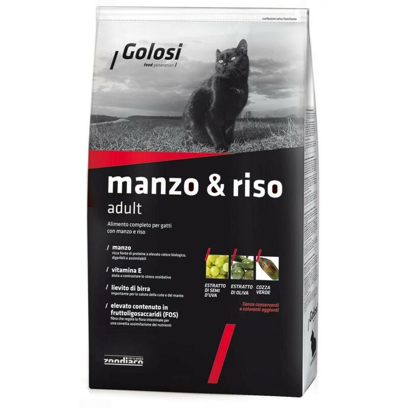 Crocchette Gatto - Manzo & Riso Golosi - size 20 Kg