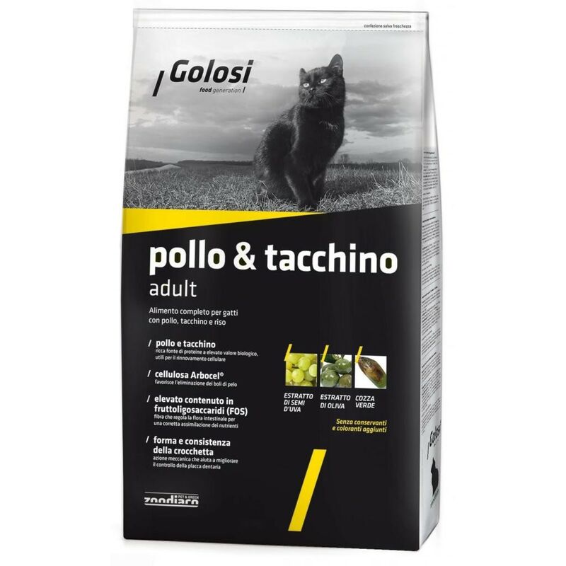 Crocchette Gatto - Pollo & Tacchino Golosi - size 20 Kg