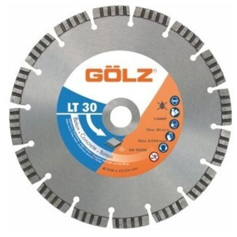 GOLZ LT30 - Disco diamantato per calcestruzzo gamma standard Ø125 mm - 22,2