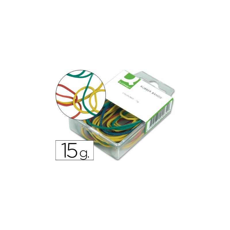 

Gomillas elasticas colores q-connect caja de 15 gr