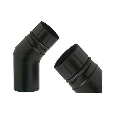 GOMITI CURVE A 45° ALA PELLET ECO PER STUFE RISCALDAMENTO FUMISTERIA Ø 8-Ø 10 CM