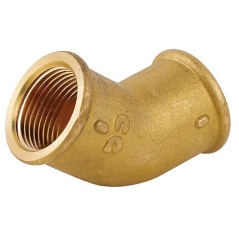 GOMITO 45° FF IN OTTONE GIALLO 1"