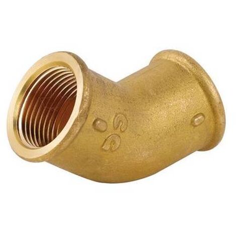 GOMITO 45° FF IN OTTONE GIALLO Misura: 3/4"