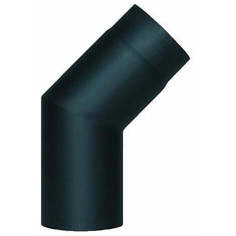 Gomito 45° in Acciaio Nero Resistente - D. 13 cm - Tubo per Stufe