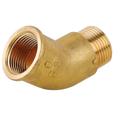 Gomito 45° mf in ottone giallo  1/2CAVAL