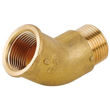GOMITO 45° MF IN OTTONE GIALLO 1"