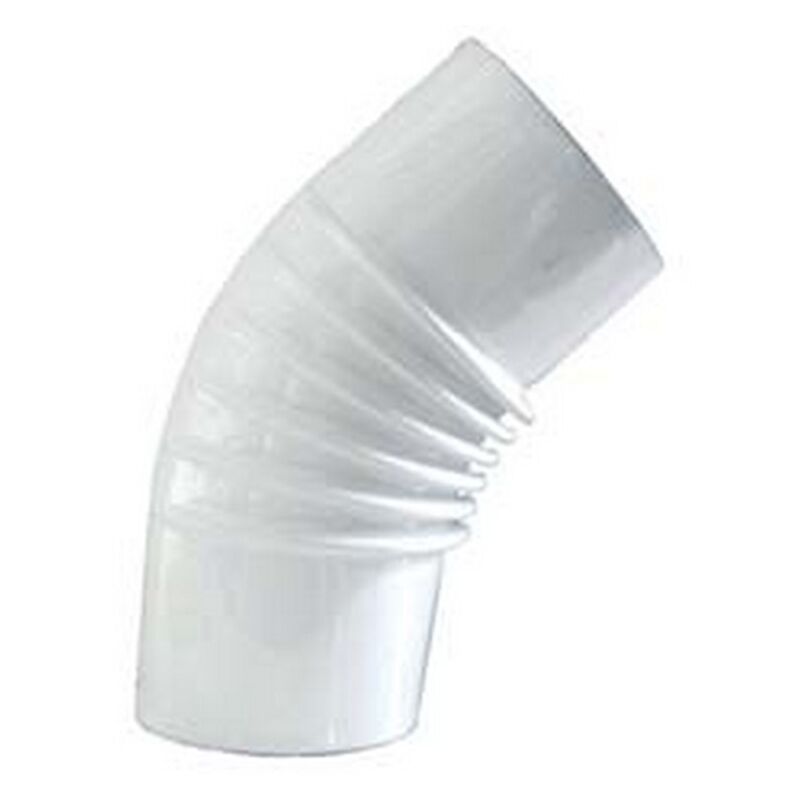 Gomito 45 porcellanato per stufe a legna bianchi