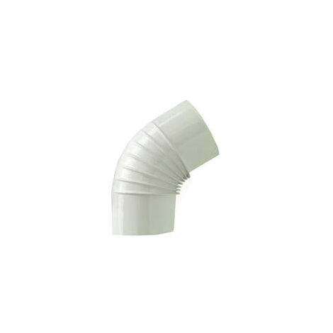 Gomito 45° Porcellanato Per Stufe A Legna Bianco Lucido - ø cm.10