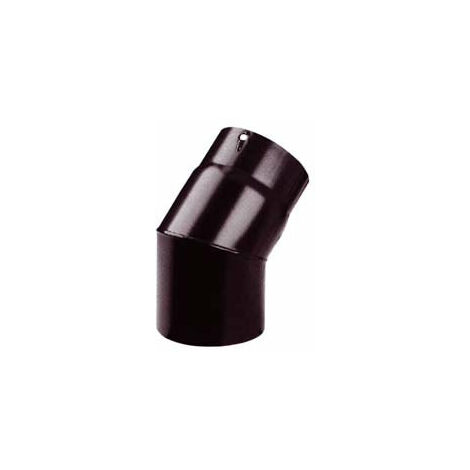 Gomito 45° Porcellanato Per Stufe A Legna Nero Opaco Pesante Mm.1,2 - ø cm.12