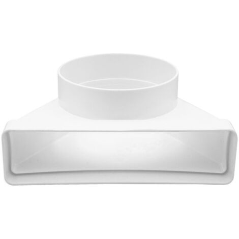 Gomito 90° Air-Flow rettangolare / circolare 55 x 220 mm  ø 125 mm 00000012635