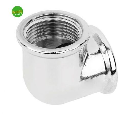 Gomito 90° in ottone cromato tiemme femmina femmina 3/8