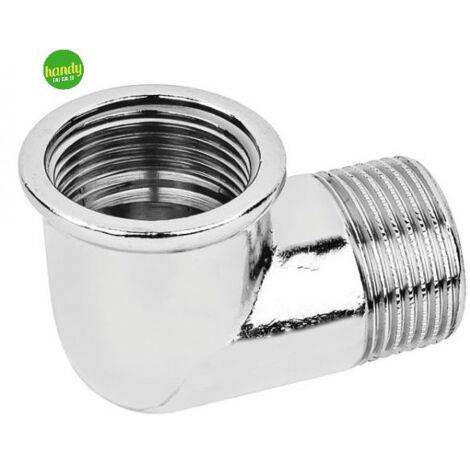 Gomito 90° in ottone cromato tiemme maschio femmina 1