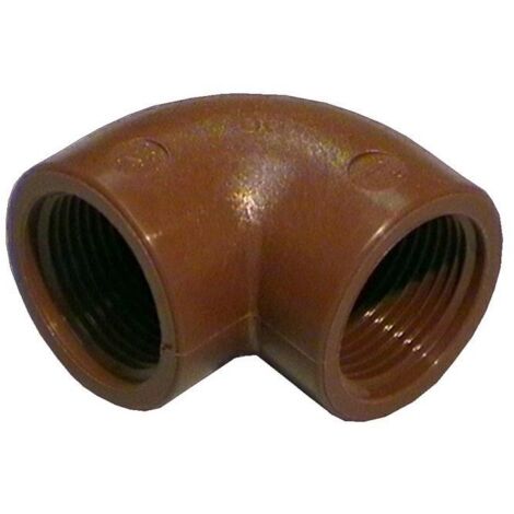 GOMITO 90 IN POLIPROPILENE MARRONE 1/2'' FF