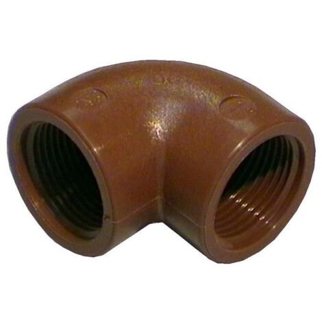 GOMITO 90 IN POLIPROPILENE MARRONE 1/2'' MF