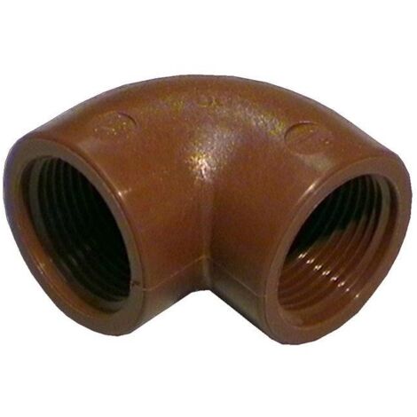 GOMITO 90 IN POLIPROPILENE MARRONE 3/4'' FF