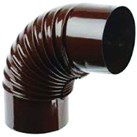 Gomito 90° Porcellanato Per Stufe A Legna - Ala Smalto Classic - Marrone - Misura: ø mm.130
