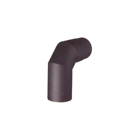 Gomito 90° Porcellanato Per Stufe A Legna Nero Opaco Pesante Mm.1,2 - ø cm.12