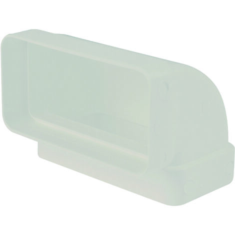GOMITO 90° RETTANGOLARE ORIZZ. 55X110MM BIANCO PE