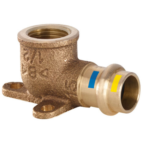 GOMITO 90Â° F FIL.F CON FLANGIA A 3 FORI A PRESSARE ACQUA GAS B ONE- Diam 18 x 1/2- IBP- pezzi 1