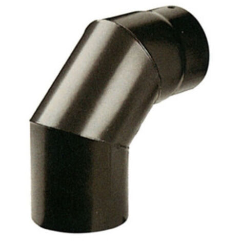 gomito 90o   160 mm 16 cm acciaio porcellanato nero per stufa a legna