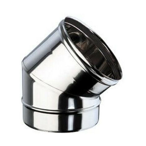 Gomito a 45/° per canna fumaria in acciaio inox DN 120