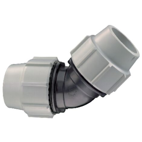 GOMITO A 45° PLASSON PER TUBO POLIETILENE Misura: Diam. 40