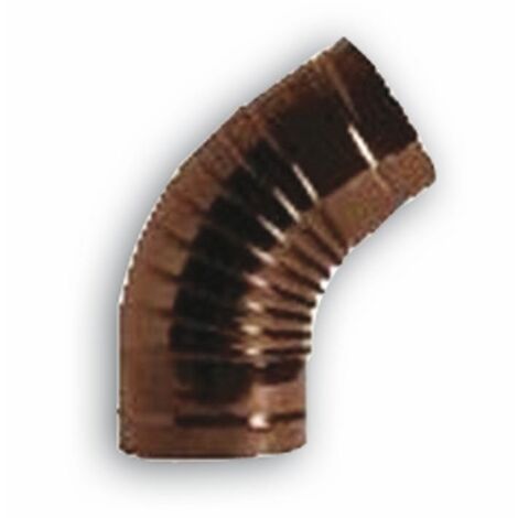 Gomito a 45o per Tubi Stufa   12 cm in lamiera porcellanata colore Marrone
