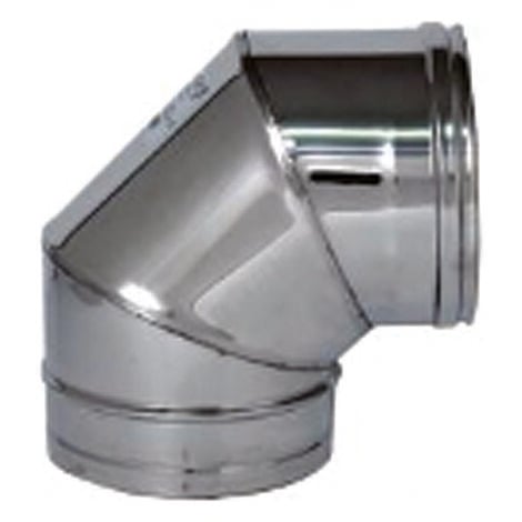 EUROPROFIL Gomito a 90° acciaio inox aisi 304 monoparete spessore mm.0,5 - ø mm.100