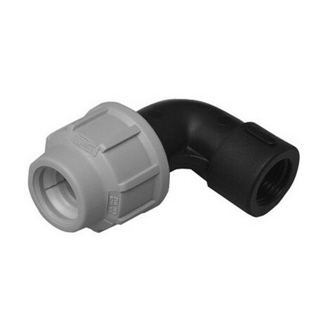 GOMITO A 90° C/DERIVAZIONE FEMMINA DIANFLEX RACCORDO PER POLIETILENE   3 x 90  Blu
