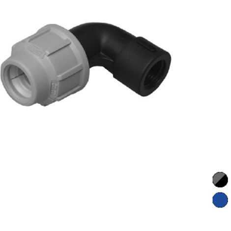 GOMITO A 90  ° C/DERIVAZIONE FEMMINA IKARO RACCORDO PER POLIETILENE- 1/2 x 25- IKARO- pezzi 1